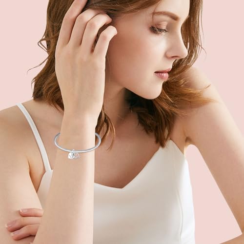 Love Family Friendship Graduation Mothers Nurses Day S925 Bead Pendant Charms for Pandora Bracelets Necklaces, Gifts Women, for Anniversary Birthday Valentines Day Christmas, Silver Gold - style: Grandma Charms Forever & Always