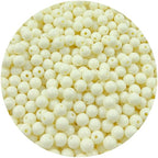 120Pieces 12MM Acrylic Round Beads Round Acrylic Balls Chunky Beads Smooth Spacer Plastic Pastel Beads Craft Beads for Necklace and Bracelet Making Crafting Supplies(177-cream White) - color: 177-cream white, size: 12MM