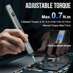 STREBITO 144-Piece Upgraded Electric Screwdriver, Max 0.7 N.m, 120 Magnetic Bits, 5-gear Torque Adjustment, Precision Screwdriver Set, Repair Tool Kit for Tech, Electronics and PC - color: Upgraded-blue
