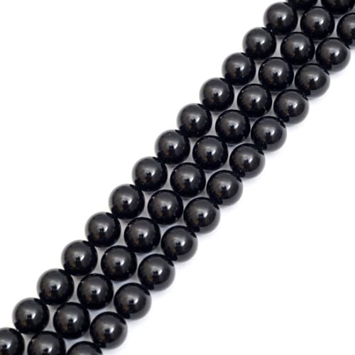 95pcs Adabele AAA Grade 4mm Small Natural Shell Pearl Loose Round Beads Freshwater Mother of Pearl Nacre 15 inch (Jet Black) for DIY Craft Jewelry Making SP4-23 - color: Black, size: 4mm (0.16 inch)