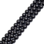 95pcs Adabele AAA Grade 4mm Small Natural Shell Pearl Loose Round Beads Freshwater Mother of Pearl Nacre 15 inch (Jet Black) for DIY Craft Jewelry Making SP4-23 - color: Black, size: 4mm (0.16 inch)