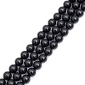 48pcs Adabele AAA Grade 8mm Natural Shell Pearl Loose Round Beads Freshwater Mother of Pearl Nacre 15 inch (Jet Black) for DIY Craft Jewelry Making SP8-23 - color: Black, size: 8mm (48pcs/1 Strand)