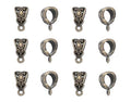 ALIMITOPIA 100pcs Alloy Beads Bails Connector for DIY Necklace Bracelet Jewelry Charm Pendant Hanging Adapter(Antique Bronze) - color: Bronze