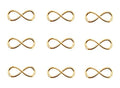 ALIMITOPIA Infinity Symbol Connectors Jewelry Making Charms Pendants - color: 8 Infinity Symbol-13*32mm-KC gold(50pcs)