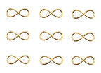 ALIMITOPIA Infinity Symbol Connectors Jewelry Making Charms Pendants - color: 8 Infinity Symbol-13*32mm-KC gold(50pcs)
