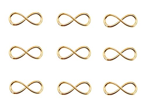 ALIMITOPIA Infinity Symbol Connectors Jewelry Making Charms Pendants - color: 8 Infinity Symbol-13*32mm-KC gold(50pcs)