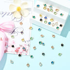 Ipotkitt 50 Pcs Faceted Heart Glass Charms Random Color Crystal Heart Shaped Romantic Valentine Love Charms for DIY Craft Jewelry Making - color: 50pcs-Heart Charms-9x6.5x3mm