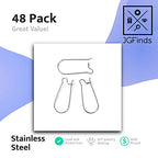 JGFinds Stainless Steel Ear Wire Hooks, 48 Pack Earring Findings, Secure Lock Kidney Wires - Teardrop Dangle 1 1/4 Inch - size: 1 1/4 Inch Long