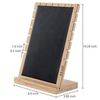 MyGift Modern Bamboo Necklace Jewelry Tabletop Display Boards, Set of 2,Black - color: Black