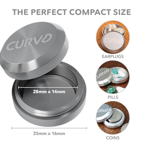 CURVD Premium Carrying Case Durable Travel Keychain Container, Medicine Pill Organizer, Travel Pill Box, Small Waterproof Holder for Pills, Earplugs, Compatible with Loop, Vibes & Eargasm - color: Cloud
