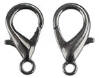CleverDelights 21x12mm Lobster Clasps - 50 Pack (Gunmetal) - color: Gunmetal