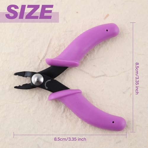 SPEEDWOX Bead Crimping Plier For 2mm & 3mm Beads And Tubes 3.5-Inch Jewelry Making Tools Bent Head Beading Crimper Tools For Small Beads Micro Tube Beads Crimper Crimping Pliers