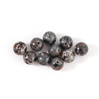 100Pcs Natural Stone 6mm Flame Stone Yooperlite Round Loose Gemstone Energy Healing Beads Hole Size 1mm DIY Smooth Beads for Bracelet Necklace Earrings Jewelry Making - color: Flame Stone Yooperlite, size: 6mm