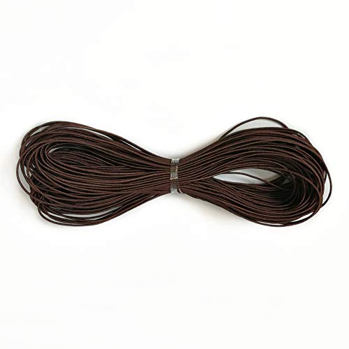 Amaney 0.8mm Brown Elastic Cord Beading Threads Stretch String Fabric Crafting Cords for Jewelry Making 20m - size: 0.8mm, style: Brown