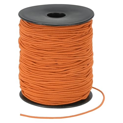 PATIKIL Stretchy String for Bracelets 109 Yards / 100m, 1.5mm Elastic Cord for Jewelry Making, Necklaces, Beading and Crafts DIY, Light Orange - color: Light Orange