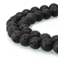 90pcs Adabele Natural Black Volcanic Lava Rock Healing Gemstone 4mm (0.16 inch) Small Round Beads Gem Stone Spacer for Jewelry Making GY18-4 - color: Lava/Volcanic Rock, size: 4mm (90pcs/1 Strand)