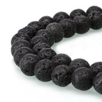 90pcs Adabele Natural Black Volcanic Lava Rock Healing Gemstone 4mm (0.16 inch) Small Round Beads Gem Stone Spacer for Jewelry Making GY18-4 - color: Lava/Volcanic Rock, size: 4mm (90pcs/1 Strand)