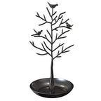 Jewelry Tree Necklace Earring Holder Modern Cute Bird Jewelry Stand for Women Girls Teen Black - color: Black