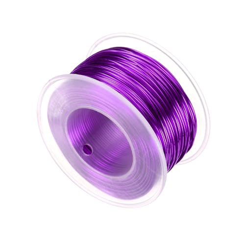 HARFINGTON 20 Gauge Aluminum Craft Wire 0.8mm 98.5ft Flexible Bendable Anodized Metal Jewelry Sculpting Wire for Jewelry Making Modelling Craft DIY, Purple - color: Purple, size: 30M x 0.8mm