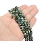 6mm African Turquoise Faceted Gemstone Round Loose Beads Strand 15.5-16" DIY Jewelry Making - color: African Turquoise