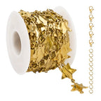 2 Yard Gold Star Chain for Jewelry Making Stainless Steel Chains for Crafts DIY Baroque Link Chain Bulk - color: Gold Star