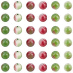 1 Box 120pcs 6mm Watermelon Red Stone Beads Round Tourmaline Energy Jade Polish Crystal Smooth Gemstone Loose Spacer Bead Charm Bulk for Jewelry Making Bracelet Necklace DIY Craft Supply - size: 6mm 120pcs