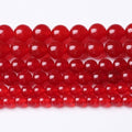 Carnelian Stone Beads for Jewelry Making DIY Bracelet Necklace Gemstone Round Crystal 1 Strand 15.5inch 4MM - color: Carnelian, size: 4MM