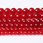 Carnelian Stone Beads for Jewelry Making DIY Bracelet Necklace Jewelry Making 1 Strand 15.5inch 45PCS 8MM - color: Carnelian, size: 8MM