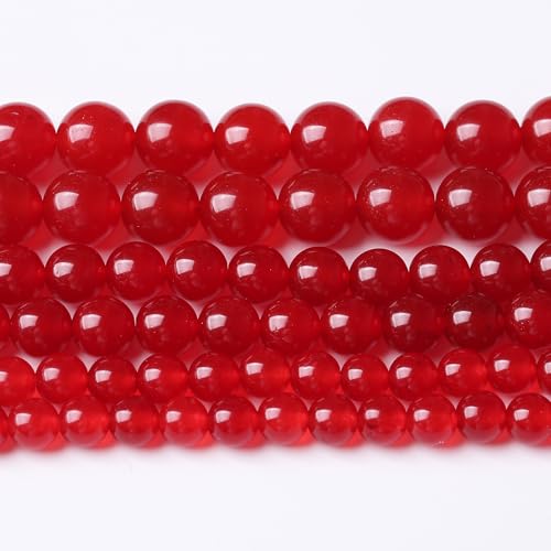 Carnelian Stone Beads for Jewelry Making DIY Bracelet Necklace Gemstone Round Crystal 1 Strand 15.5inch 31PCS 12MM - color: Carnelian, size: 12MM