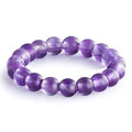 NLIEO Natural Gemstone Stretch Beaded Rings for Women Stackable Dainty Elastic Crystal Rings Jewelry - style: Amethyst