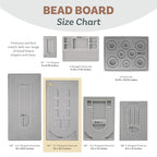 The Beadsmith Bead Board, Grey Flocked, 3 U-Shape and 3 Straight Channels, 10 x 18.5 inches, Design Boards for Creating Bracelets, Necklaces and Other Jewelry - size: 40" - 3 Channel