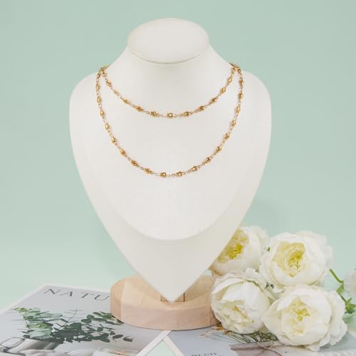 KYUNHOO 13 Feet Gold Plated Stainless Steel Chain for Jewelry Making Beautiful Rose Links Solid Flower Chains for Crafts DIY with Clasps Jewelry Findings - color: Rose Gold