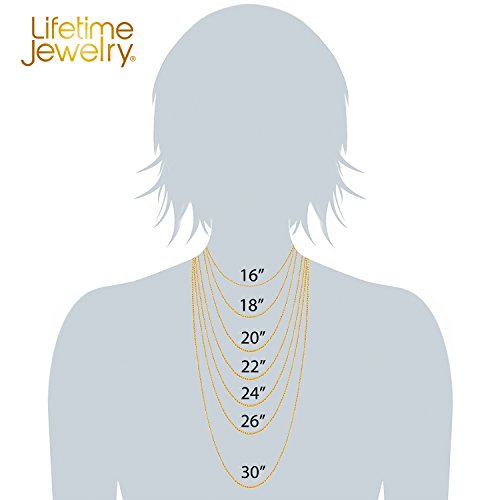 LIFETIME JEWELRY Crushed Herringbone Chain Necklaces for Women and Men 24k Gold Plated - color: Gold, size: 36 inches, style: 2mm