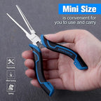 SPEEDWOX 6-Inch Mini Needle Nose Pliers Smooth Jaw with Protective Cover Needle Nose Pliers For Jewelry Making Mini Precision Wire Looping Fine Plier For Jewelry Making Wire Bending Small Object Grip - style: Needle Nose Pliers Smooth Jaw with Cover