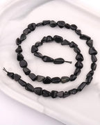 Natural Stone Beads 6-8mm Obsidian Oval Irregular Freeform Tumbled Loose Gemstone Beads for Jewelry Making 15 Inch Strand 50-55 Pcs - color: Obsidian-1 strand15”-approx. 55 beads