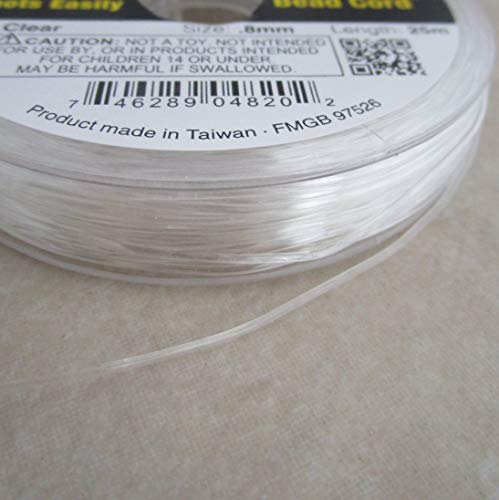 82 Feet Powercord Stretch Elastic Cord .8mm for Jewelry Making