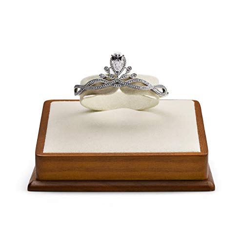 Oirlv Solid Wood Jewelry Display Stand Square Ring Earrings Bracelet Jewelry Holder (Creamy-white Bracelet Holder) - color: Creamy-white Bracelet Holder