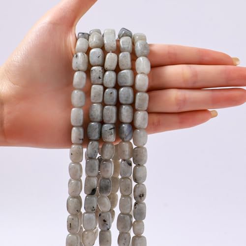 Natural Large Spectrolite Cube Stone Beads 8x11mm 38cm/str Loose Semi Gemstone Stone Square Beads for Making Bracelets Necklace - color: Spectrolite