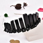 JIC Gem Black Obsidian Crystal Crown Raw Quartz Headband Handmade Tiara Natural Stone Headpiece Women Girls for Wedding Parties - color: Black Obsidian