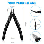 Ainiv Wire Cutters, 1PCS Spring-loaded Side Cutters Flush Cutters, Diagonal Cutters Precision Side Cutters, Diagonal Cutting Pliers in CRV Steel, Heavy Duty Cutting Pliers for Electrical, Homes - color: Black Wire Cutter-1pc, size: 1pc