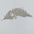 2000 Pieces 3.2mm Silver Iron Metal Spacer Bead Round Loose Beads - size: 3.2mm