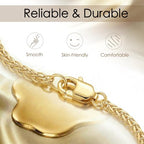 Gold Necklace Extenders for Women, Durable Necklace Extender Sterling Silver for Bracelet & Anklet, Adjustable & Hypoallergenic, Set of 3 Extension Chains (2+4+6 inch | Gold) - color: Gold