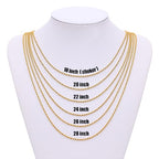 Fiusem 18K Gold Plated Rope Chain for Men, 18K Gold Plated/Black Chain Necklace, Stainless Steel Necklace for Men and Women, Jewelry Gifts - size: 26 Inches, style: Gold 2mm