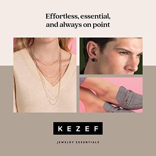 KEZEF 18k Gold Plated 925 Sterling Silver Unisex 14"-36" Singapore Chain Necklace - color: 18kt Gold, size: 24 Inch
