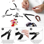3 Pcs Jewelry Pliers Set Beading Pliers Set with Needle Nose Pliers, Round Nose Plier and Wire Cutter for Jewelry Making Repair Supplies and Crafting,Wire Wrapping Crafts - style: 3pcs Beading Pliers Set