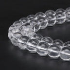 120pcs Adabele Lab Created Clear Crystal White Quartz Gemstone 6mm Round Beads Gem Stone Spacer for DIY Craft Jewelry Making GS17-6 - color: Clear Crystal Quartz (Lab Created), size: 6mm (120pcs/2 strands)