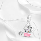 925 sterling silver bracelet necklace pendant, women's jewelry gift, dream catcher net bead pendant, suitable for original bracelets, parties, birthday jewelry gifts - color: KJC724