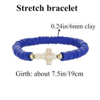 12pcs Friendship Bracelets Beaded Bracelets Heishi Bracelet Cute Bracelets Stack Vinyl Clay Disc Bead Surfer Stretch Summer Beach Bracelets For Women Preppy Bracelets - color: M