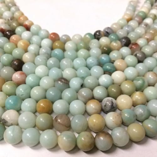 4mm Round Amazonite Stone Beads for Jewelry Making Natural Gemstone Semi Precious Strand 15 Inch(90-95pcs/Strand) - color: Amazonite Stone, size: 4mm