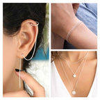 Elecrelive 3.28 Feet 925 Sterling Silver Cable Chains 1.5mm Thin Small Link Silver Necklace Permanent Jewelry Chain for Women Minimalist Necklace Bracelet Making - color: Sterling Silver,Cable Chain